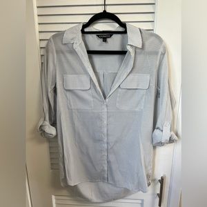 Express button down long sleeve dress shirt